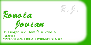 romola jovian business card